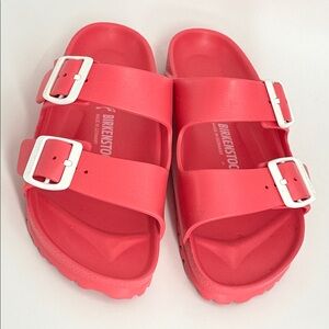 Birkenstock Arizona Essentials Red EVA Sandals Unisex